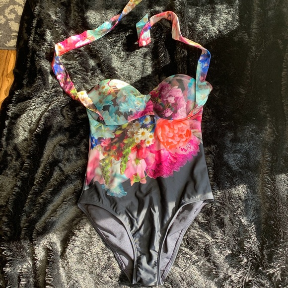 Ted Baker London Floral Swimsuit - Picture 5 of 8